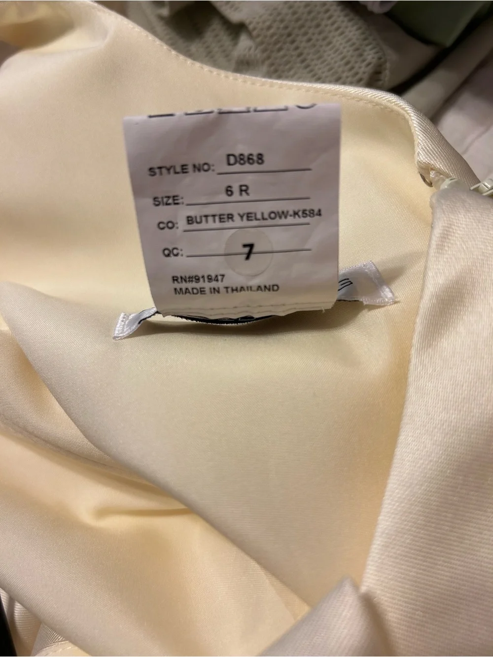 ALFRED SUNG Butter Yellow Maxi Dress with Shoulder Bows - Picture 7 of 8